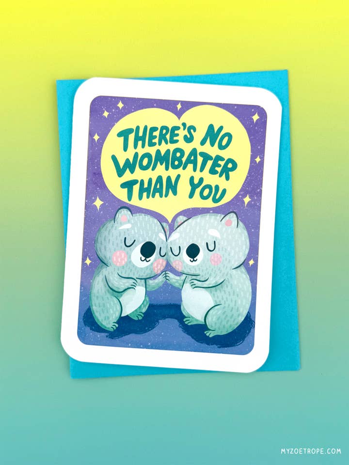 There's No Wombater - Cute Wombat Valentine's Day Card for wholesale by My Zoetrope