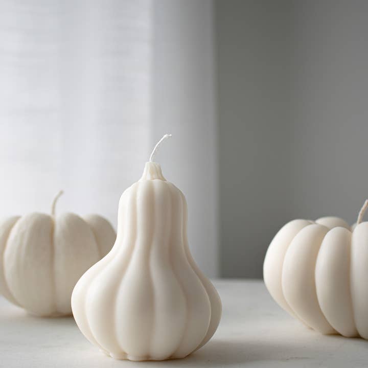 Glowing Harmony Candle Co - Vendita all'ingrosso Candele regalo - Candela di soia a forma di zucca, decorazione autunnale con candela a forma di zucca2