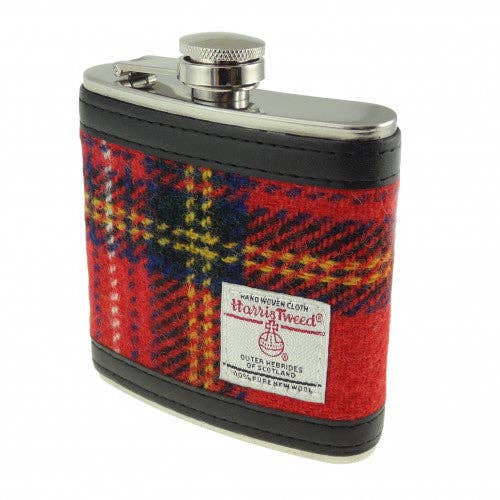 The Scotland Kilt Company – Großhandel Taschenflasche – Hüftflasche Harris Tweed, 6 Unzen, 10 Farben0