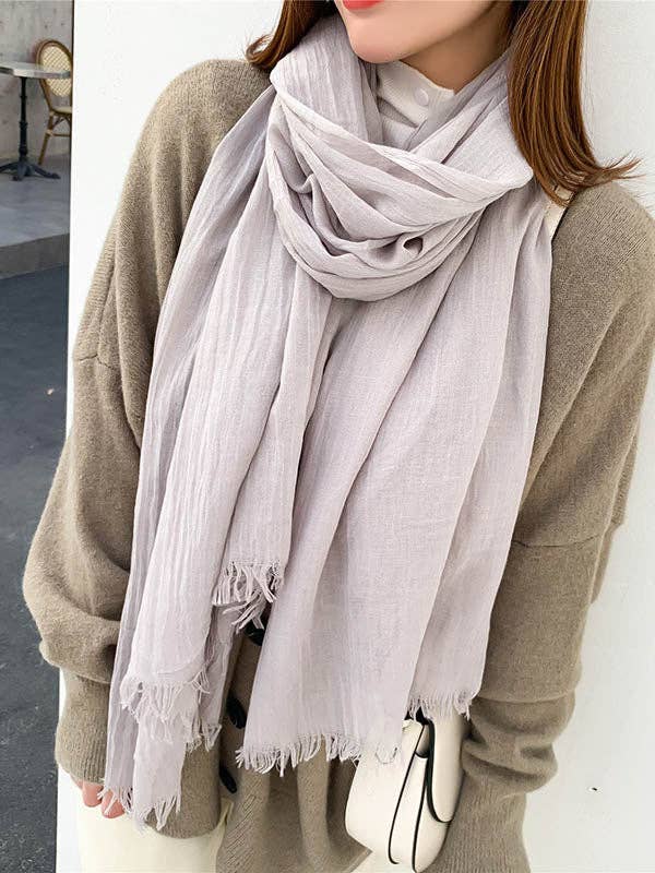 ShieldChic - Wholesale Scarf - Women's - Casual Simple Ramie Cotton 14 Colors Scarf6