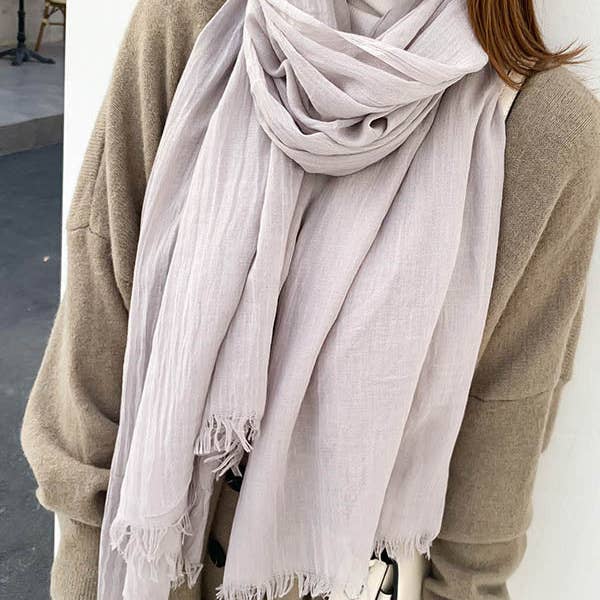 ShieldChic - Wholesale Scarf - Women's - Casual Simple Ramie Cotton 14 Colors Scarf6