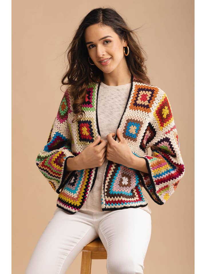 SAACHI - Wholesale Jacket - Women's - Granny Crochet Jacket Short 5
