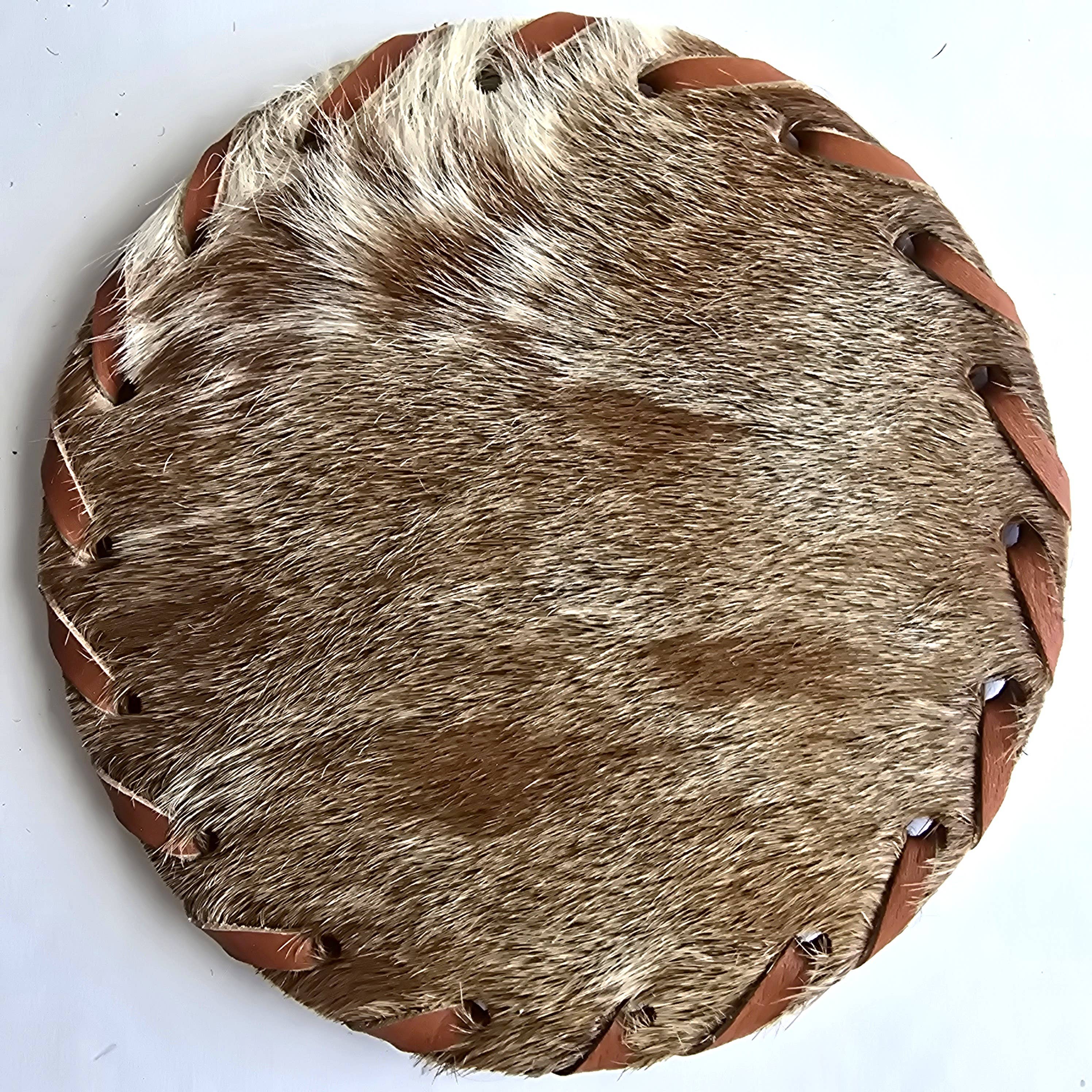 Ranchers Closet - Wholesale Coasters - 4 Large Cowhide Hair-on Coaster -  Boho hide Western Decor5