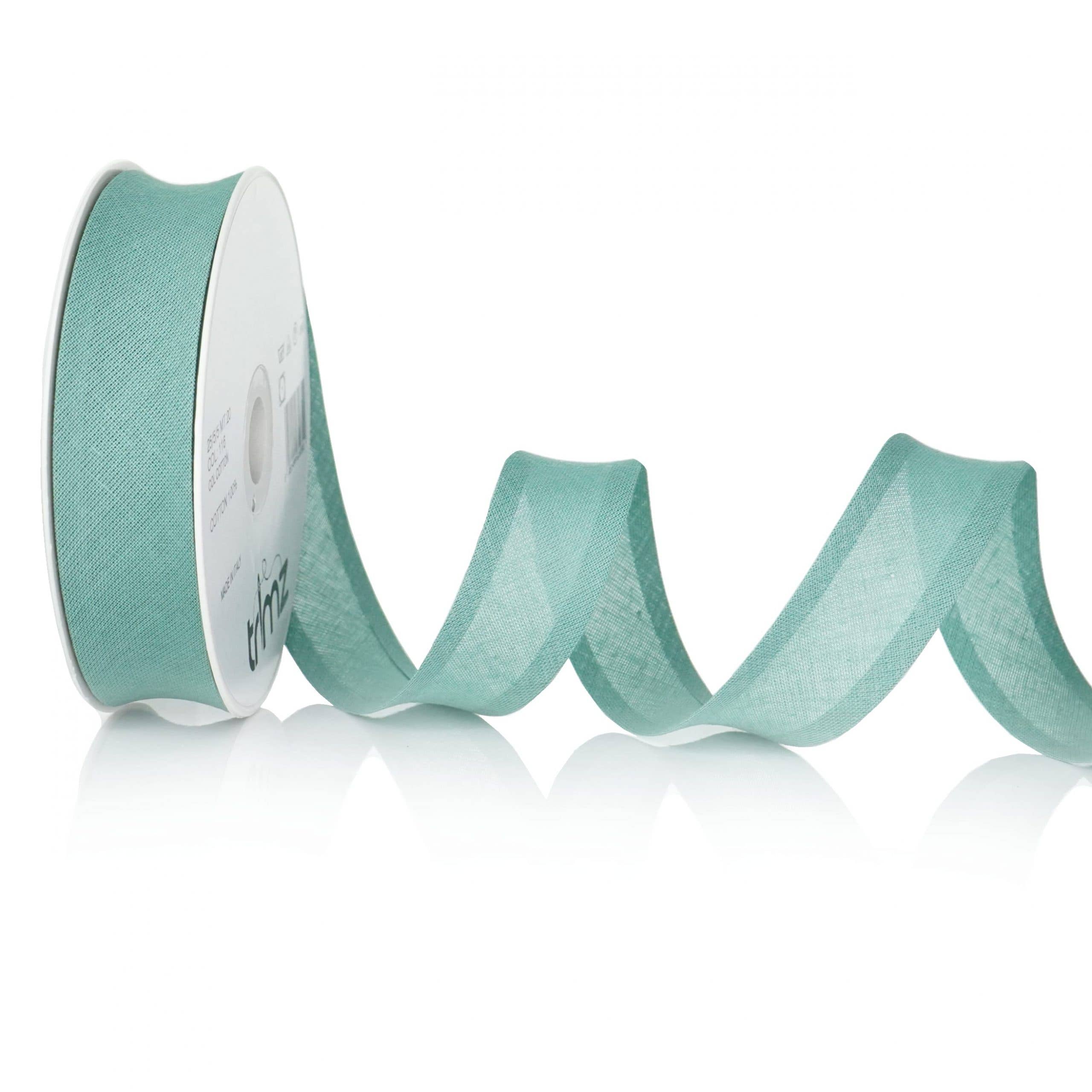 Trimz – wholesale Hantverkstillbehör – Bomull Bias bindande 25/5/5mm färg Sage grön 1161