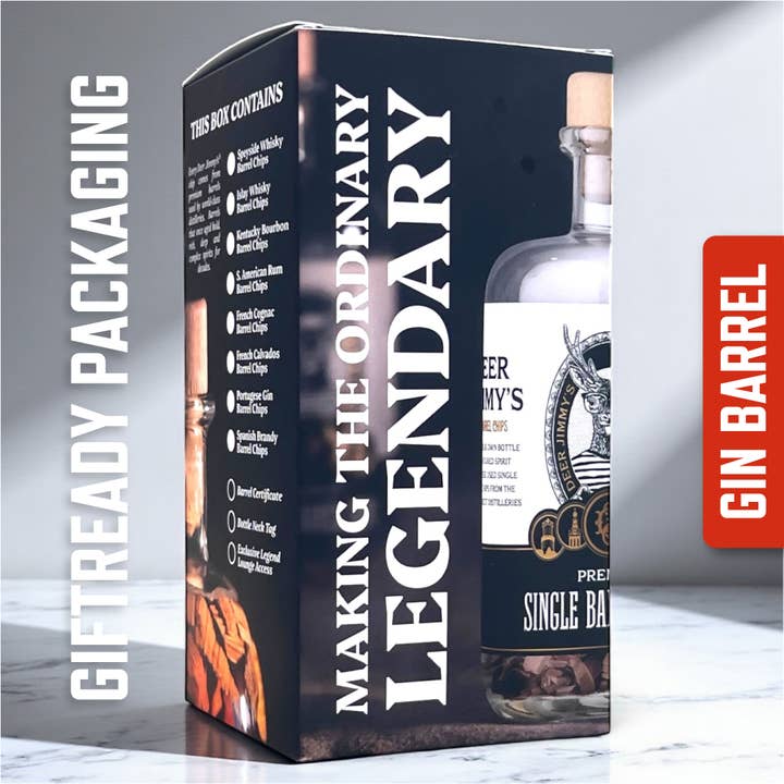 Deer Jimmy's® – wholesale DIY drink kit – Deer Jimmy's® DIY Aged Gin Gift Set – Gin Barrels1