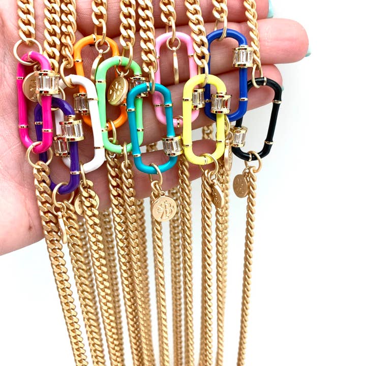 Karli Buxton - Wholesale Pendant/Charm Necklace - Enamel Carabiner2