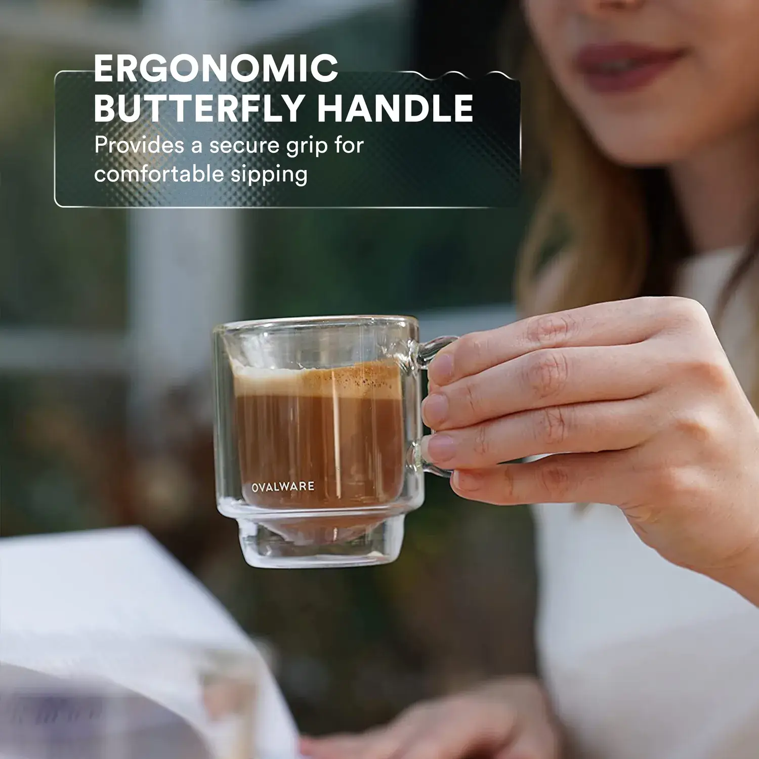 Ovalware - Wholesale Coffee/Tea Cup - Double Wall Espresso Glass Cups | 4oz | Set of 25