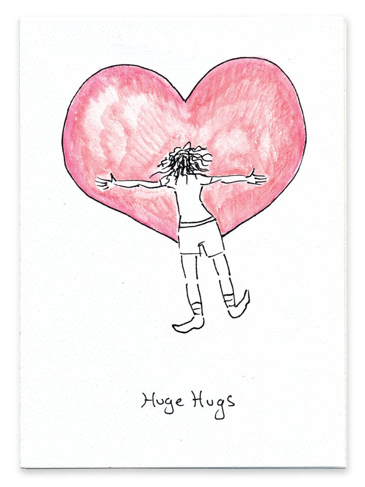 Huge Hugs - 100% Recycled Love Card for wholesale by Rosie’s Wonders Connection Cards