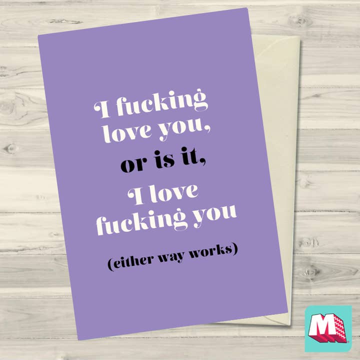 I Fucking Love You Greeting Card for wholesale by Maktus