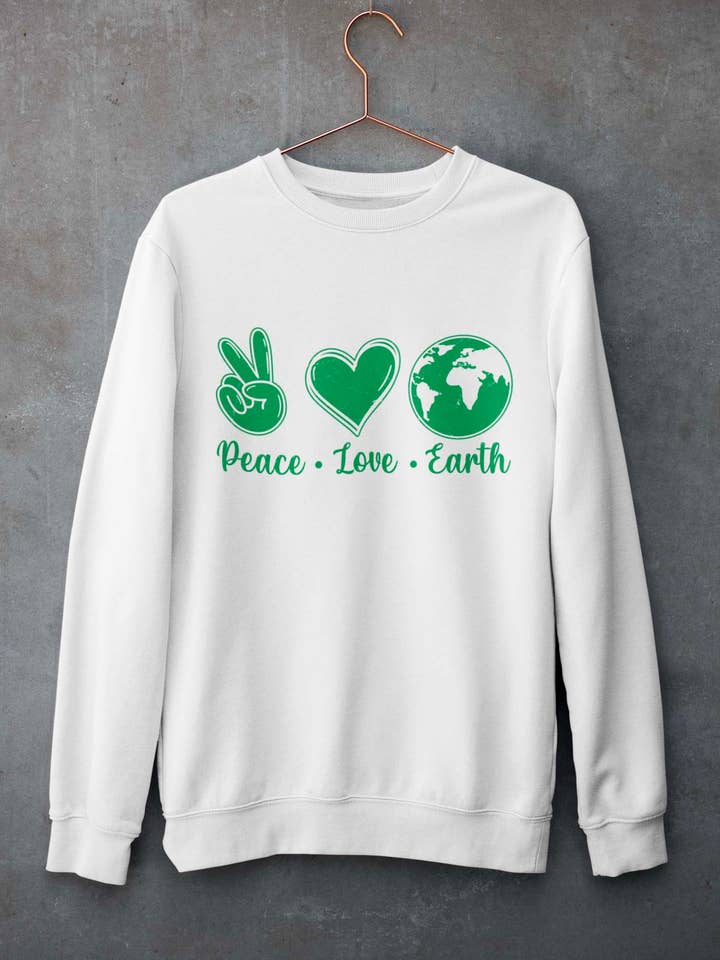 Peace Love Earth women's printed sweatshirt for wholesale by IALD