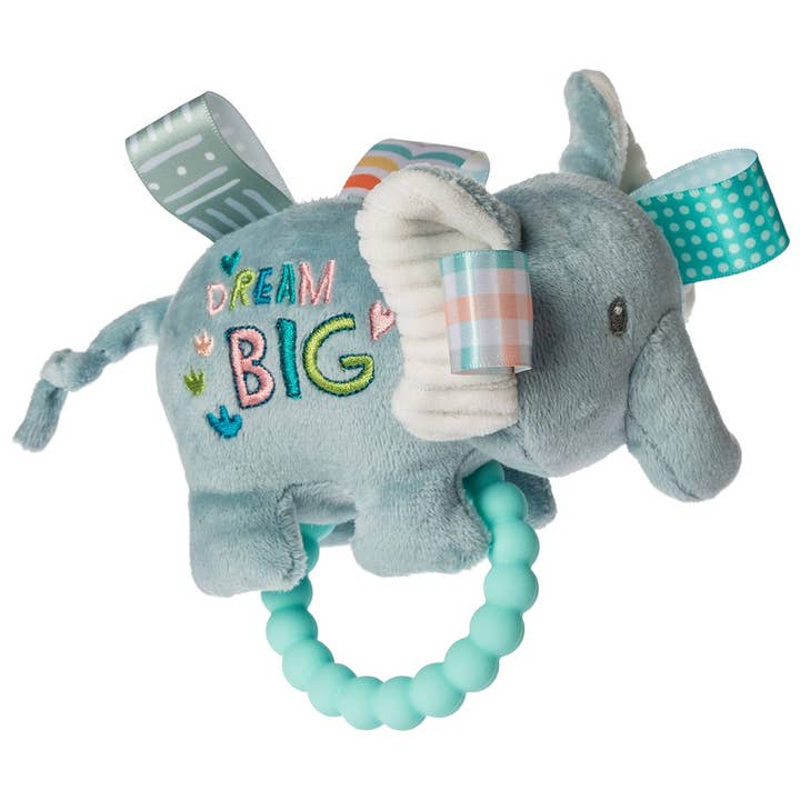 Mary Meyer - Vente Anneau de dentition sans clip – bébé - Hochet à dents Taggies Dream Big Elephant