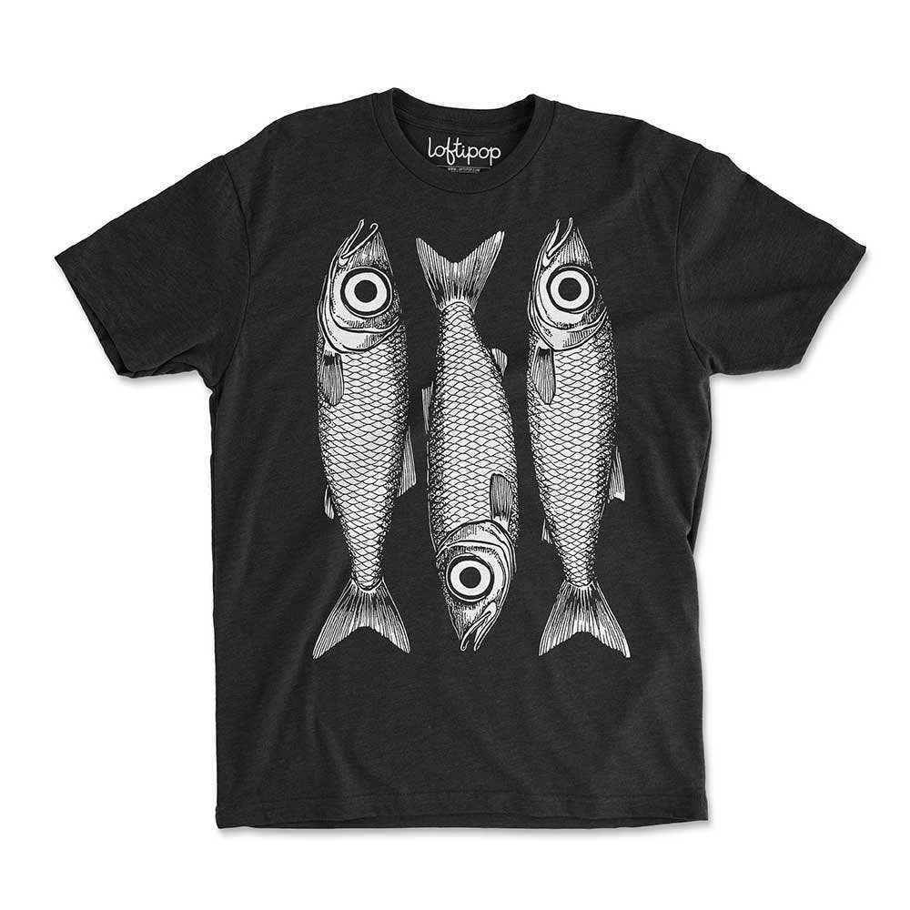 Loftipop - Wholesale T-Shirt (Graphic) - Unisex - Sardines Tinned Fish Tshirt, Coastal Ocean Beach Tee 1