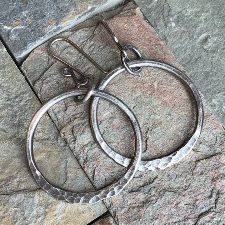 Ring of Fire Earrings - Medium Oxidized for wholesale by Jules Artwear