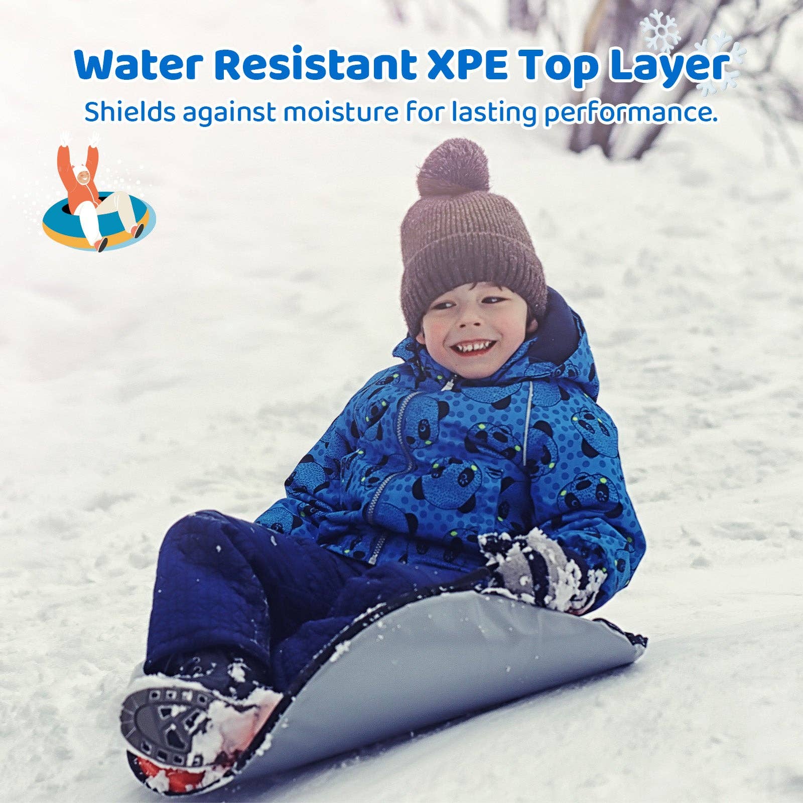 Sixale - Wholesale Sporting Accessories - Wham-O Snowboogie Snow Sled - 26" Single Rider Winter Air Disc Sled (Orange/Red)18