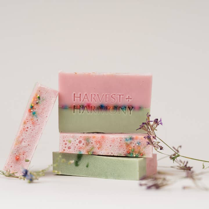 Harvest + Harmony - Wholesale Bar Soap - Harvest + Harmony Christmas Goat Milk Soap Sprinkles on Dish
