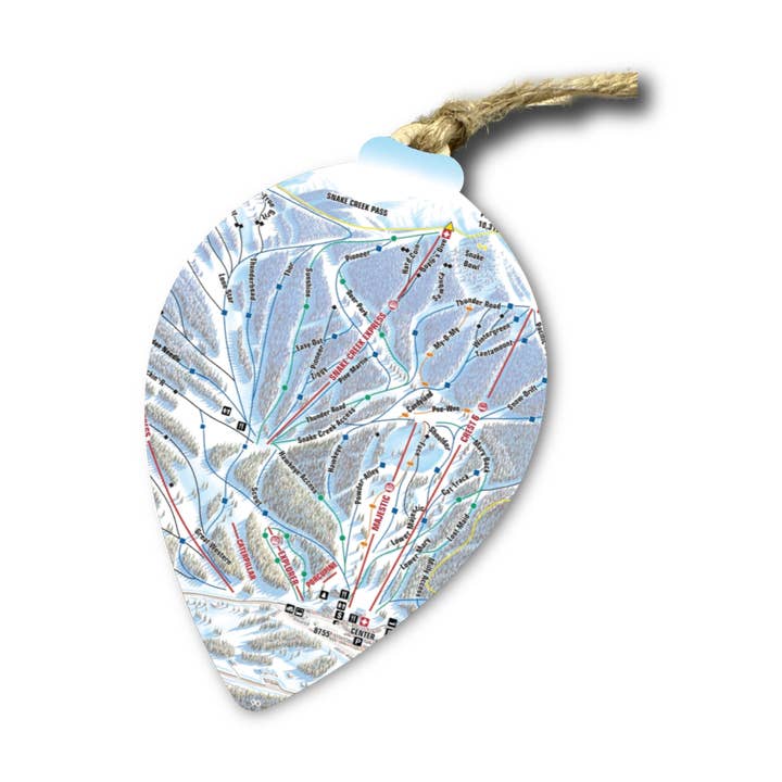 Wooden Ski Resort Trail Map Puzzle Ornament – Custom Resort for wholesale by The Product Barn