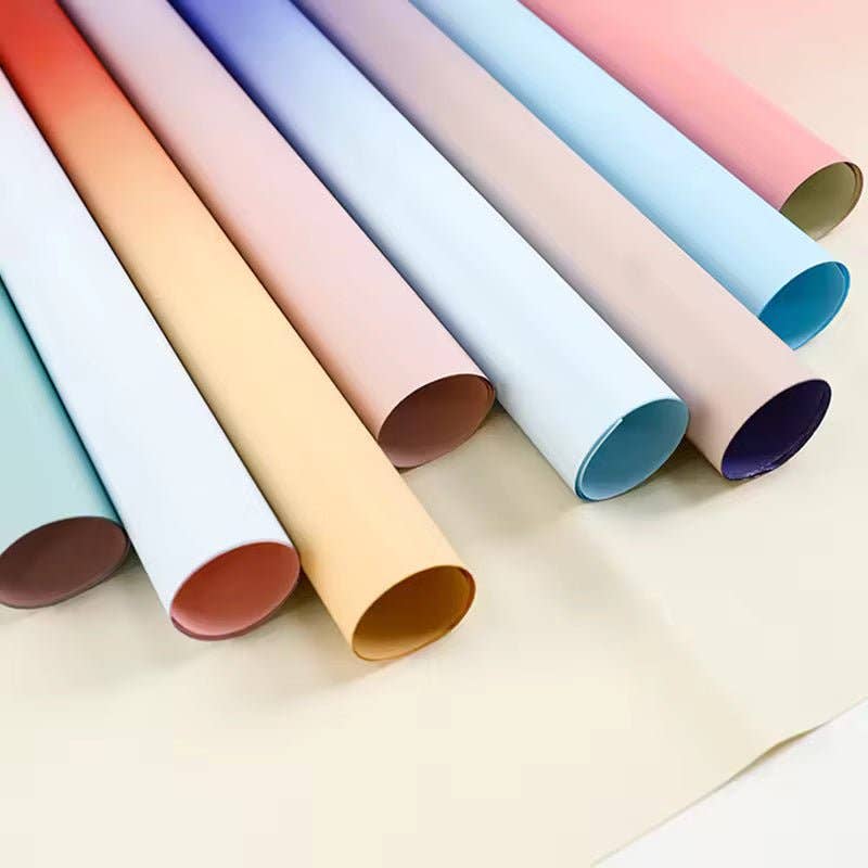 Elegant Design Supply - Wholesale Wrapping Paper Roll - Two Sides Gradient Flower Wrapping Paper (20pcs/bag)9
