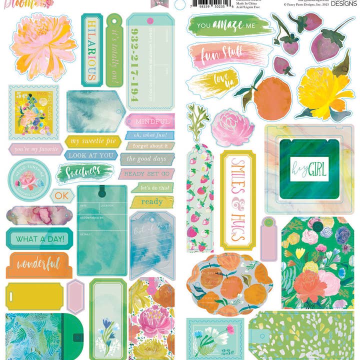 Bloom - Autocollants en papier cartonné pour la vente par Fancy Pants Designs