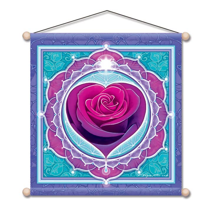 Temple de bannière 30 po X 30 po à cœur ouvert pour la vente par Mandala Arts