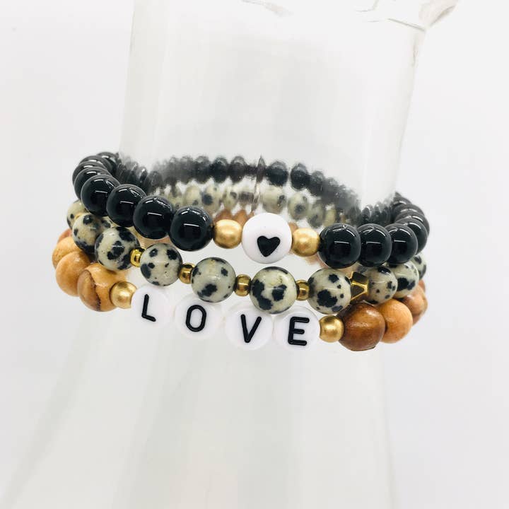 "Love" Bracelet Stack for wholesale by HL Stacks