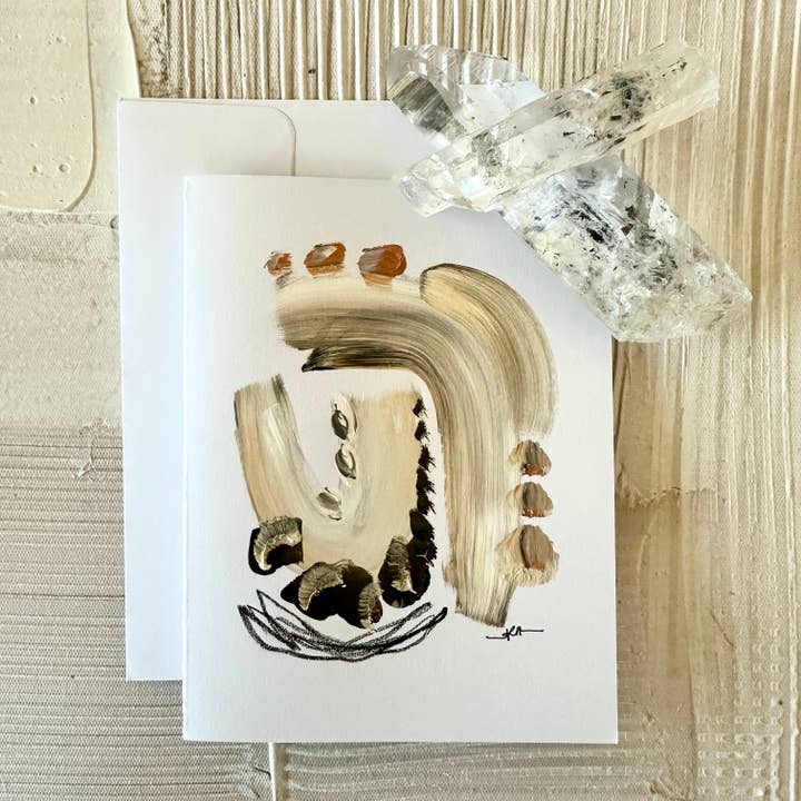 Tarjetas de arte moderno pintadas a mano, minimalistas en capas, n.º 11 para venta al por mayor de Quartz Row