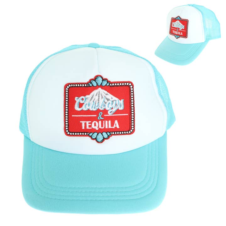 SP Sophia Collection - Wholesale Baseball Cap - Unisex - Cowboys & Tequila Mesh Backing Baseball Cap