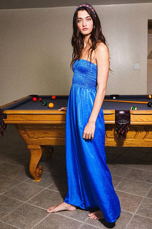 BUCKETLIST INC – wholesale Jumpsuit – Women's – R5177 Wide Legs Smocked Solid Tube Jumpsuit5