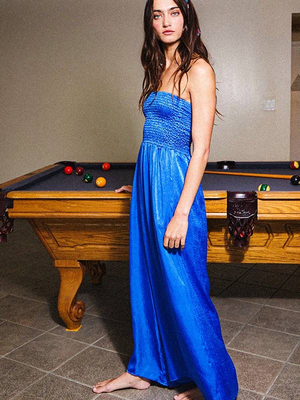 BUCKETLIST INC – wholesale Jumpsuit – Women's – R5177 Wide Legs Smocked Solid Tube Jumpsuit5