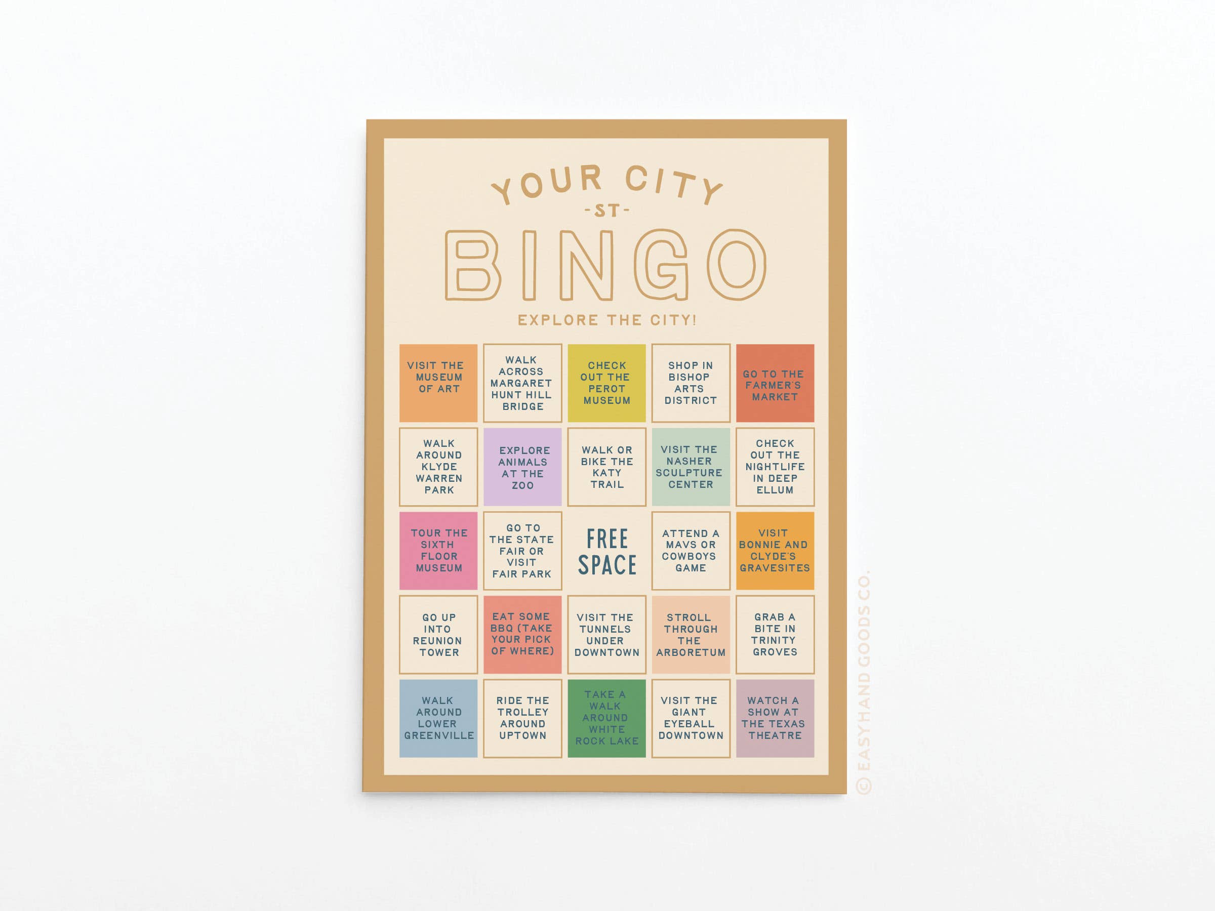 Easyhand Goods – formerly Onderkast - Wholesale Card Game - Custom City Explorer Bingo Card6