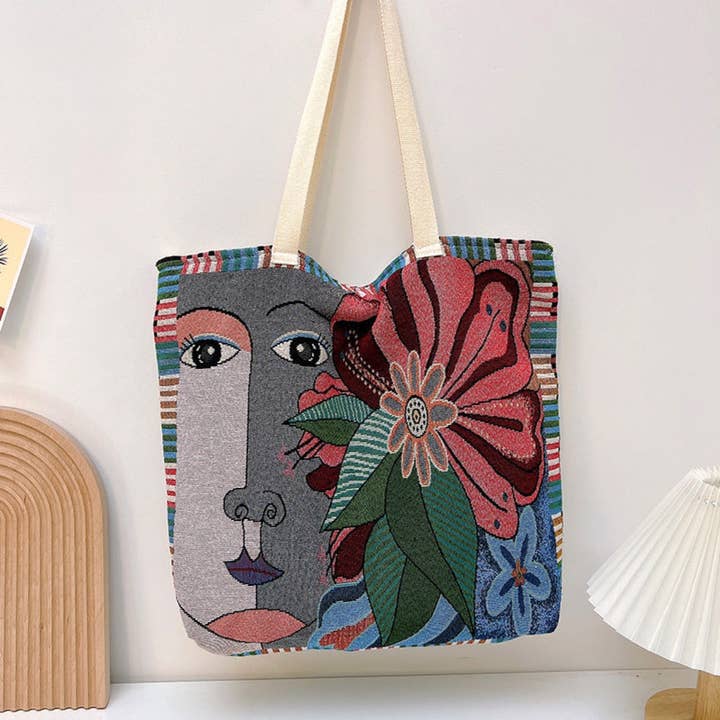 Funkyrel® Atzbranding Limited - Wholesale Tote Bag - Women's - Cosbai - Large Capacity Embroidered Tote Bag2