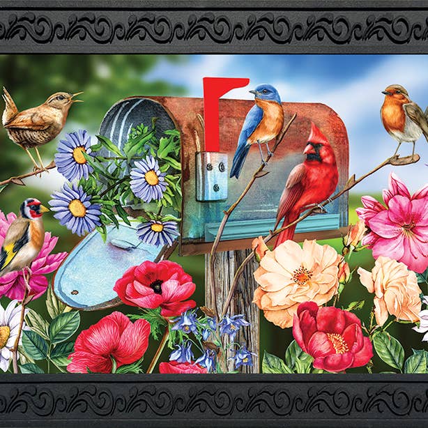 Birds And Mailbox Doormat for wholesale by Briarwood Lane