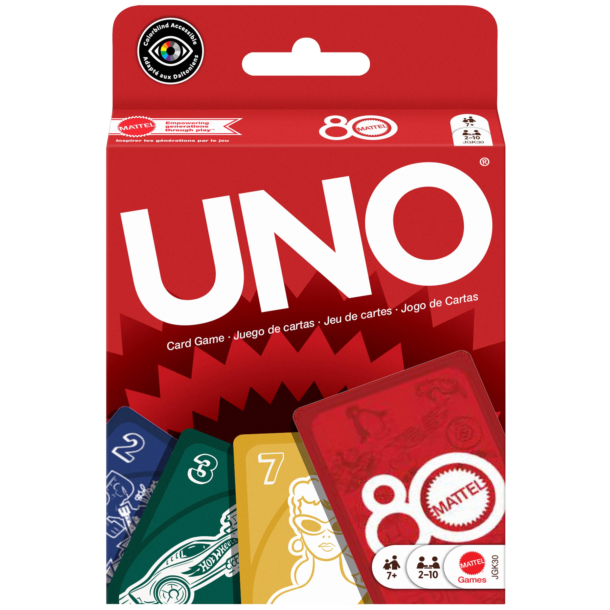 Variety Distributors - Wholesale Toy Set - Kids - Mattel's 80th Anniversary Ruby Red UNO Game0