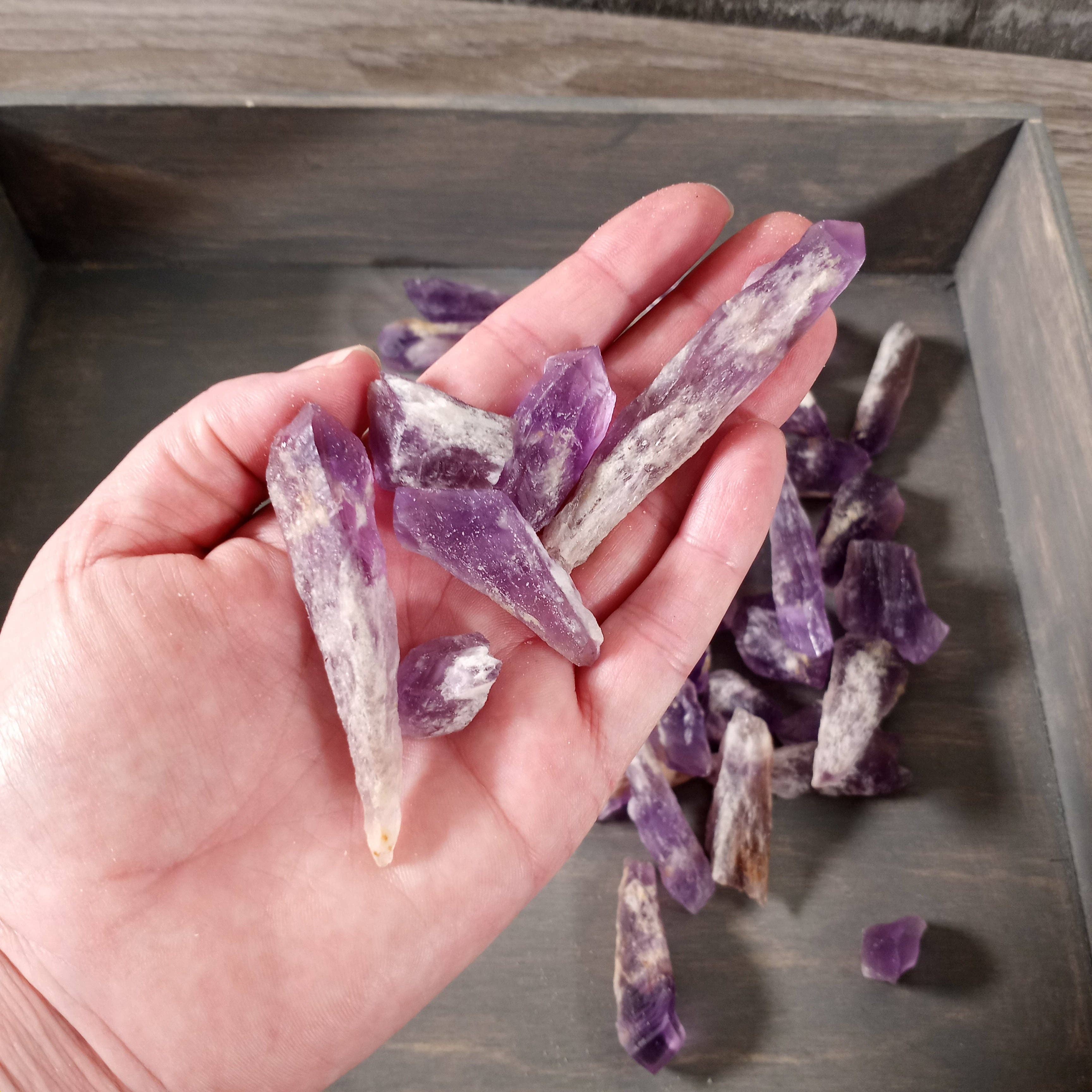 Keystone Crystals - Wholesale Spiritual Stone/Crystal - Wholesale Amethyst Dragon Tooth Points – Sold by the Pound1