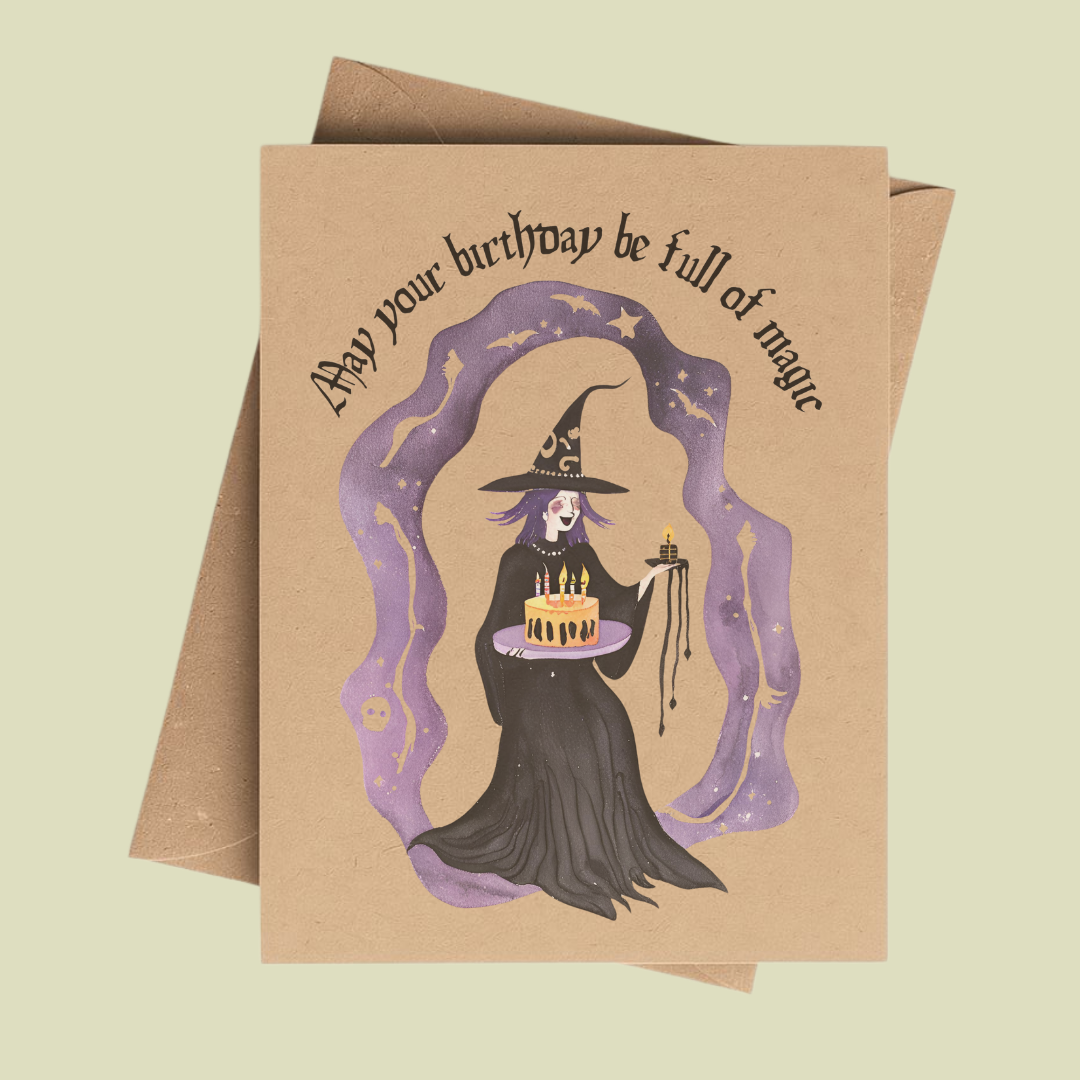 Cryptic Paper Co. - Wholesale Birthday Card - May Your Birthday Be Full of Magic Witchy Birthday Card 1