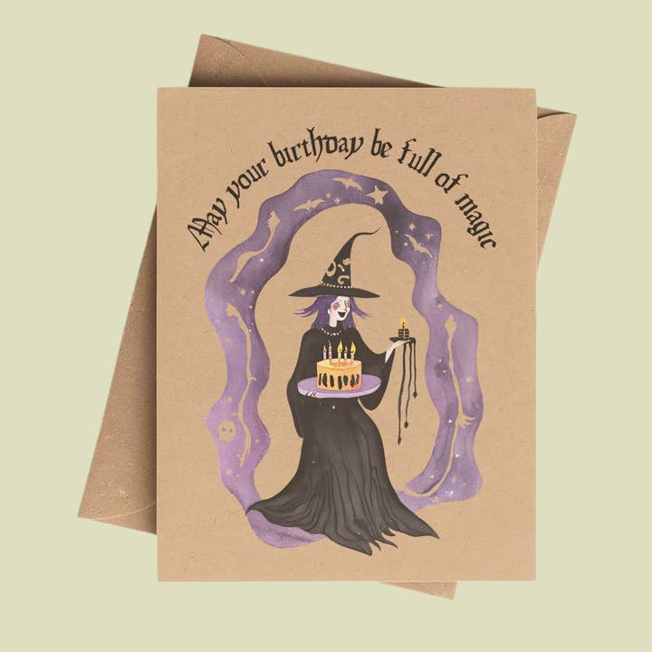 Cryptic Paper Co. - Wholesale Birthday Card - May Your Birthday Be Full of Magic Witchy Birthday Card 1