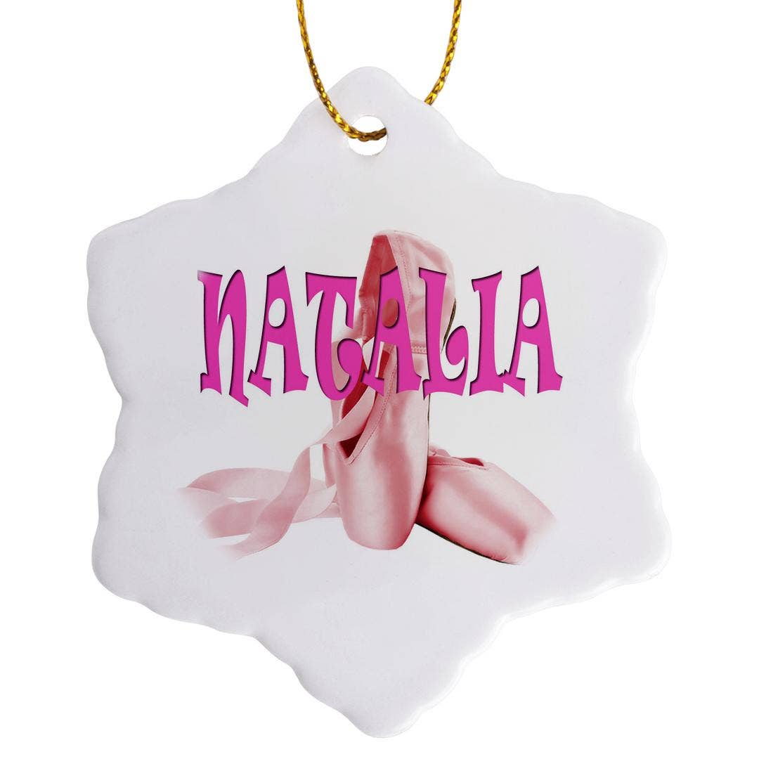 3dRose - Wholesale Ornament - 3dRose, Natalia. Pink ballet shoes. , Ornament0