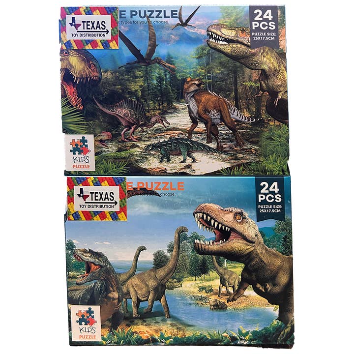 Texas Toy Distribution - Wholesale Puzzle - Kids - Dinosaur Puzzle Display Set of 16, Assort x4 Dino Puzzles3