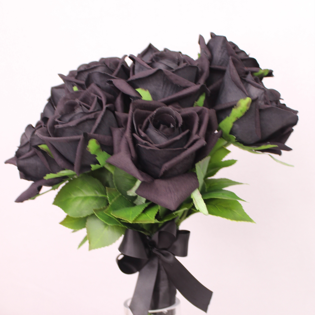 Realistic Artificial Flowers - Wholesale Artificial flowers - Black Rose Bouquet  - Realistic Artificial Flowers1