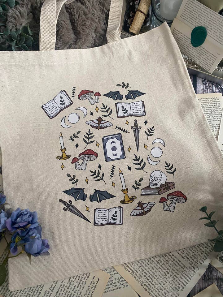 Bookish Pattern Tote Bag | BOOKISH Tote Bag Accessory for wholesale by BareBookish