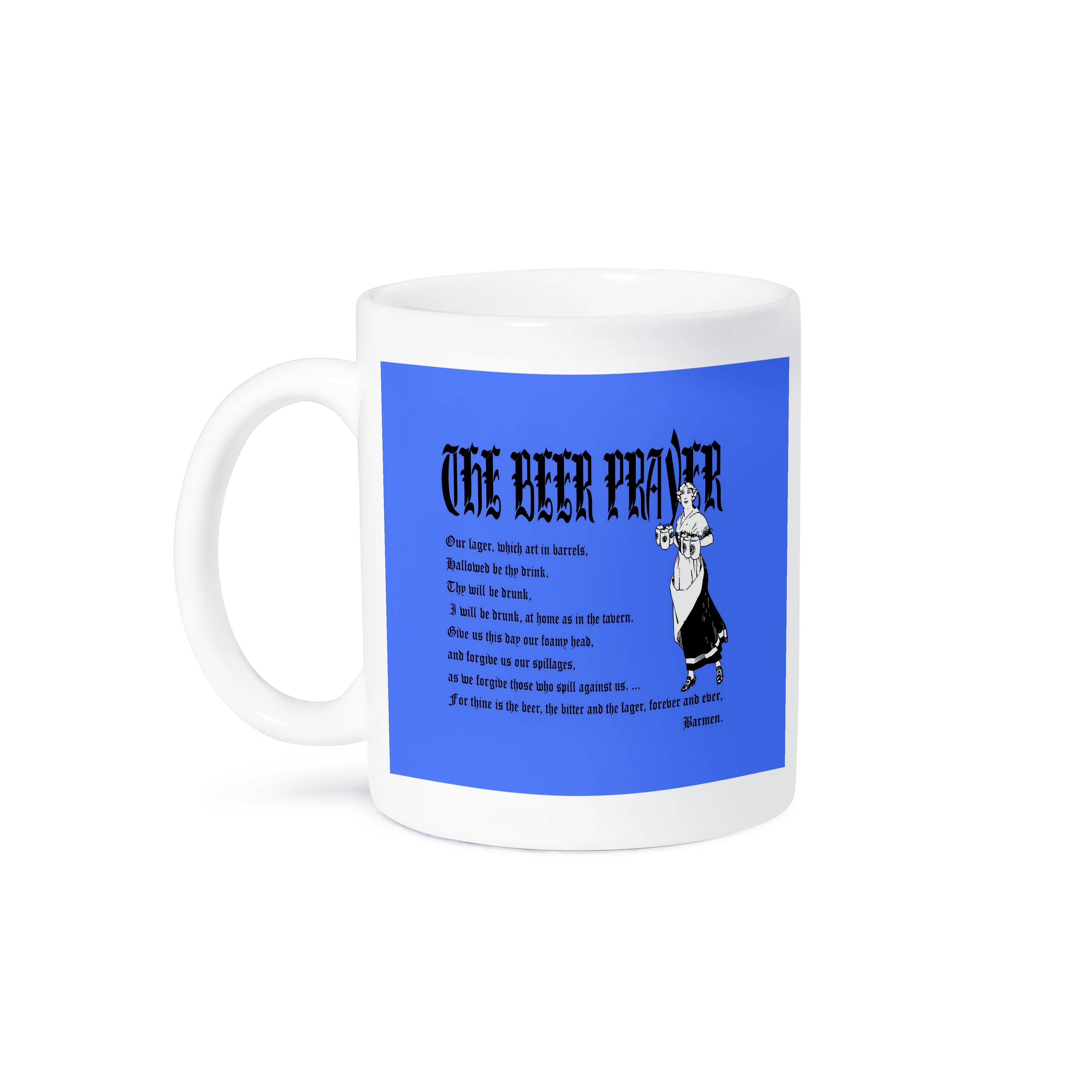 3dRose - Wholesale Coffee Mug - 3dRose, Beer Prayer Parody In Prayer of Adoration With Dirndl Girl, Mug8