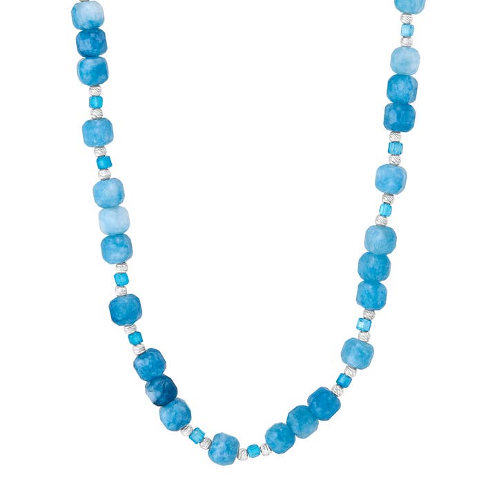 Silpada 'Seascape' Silver Apatite Bead Necklace, 20" for wholesale by Silpada