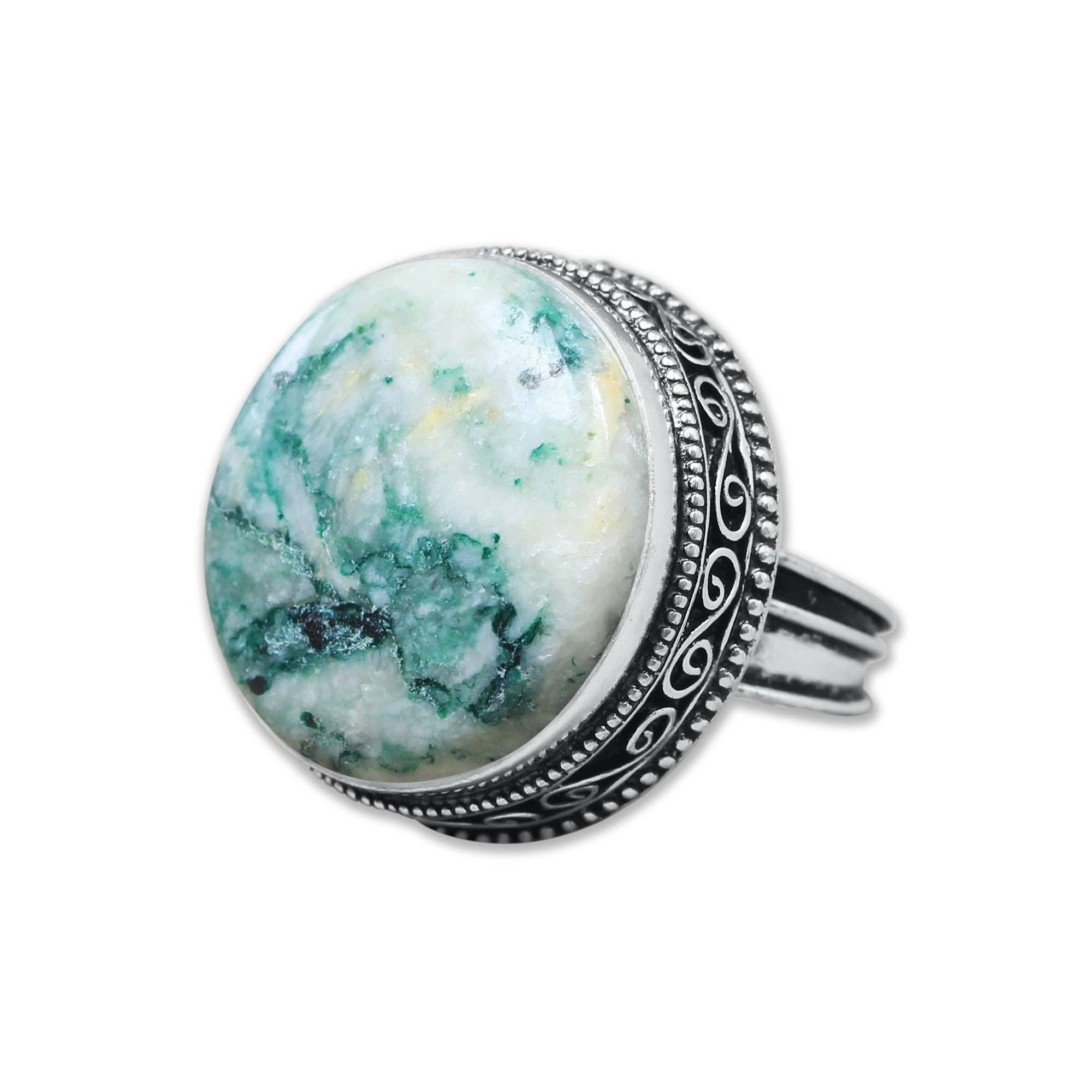 Handmade Jewels – wholesale Cocktail/statement ring – Artisanal Silver-Plated Statement Rings – Assorted Gemstones with Designer Bands (US Sizes 6–10, Non-Adjustable)15