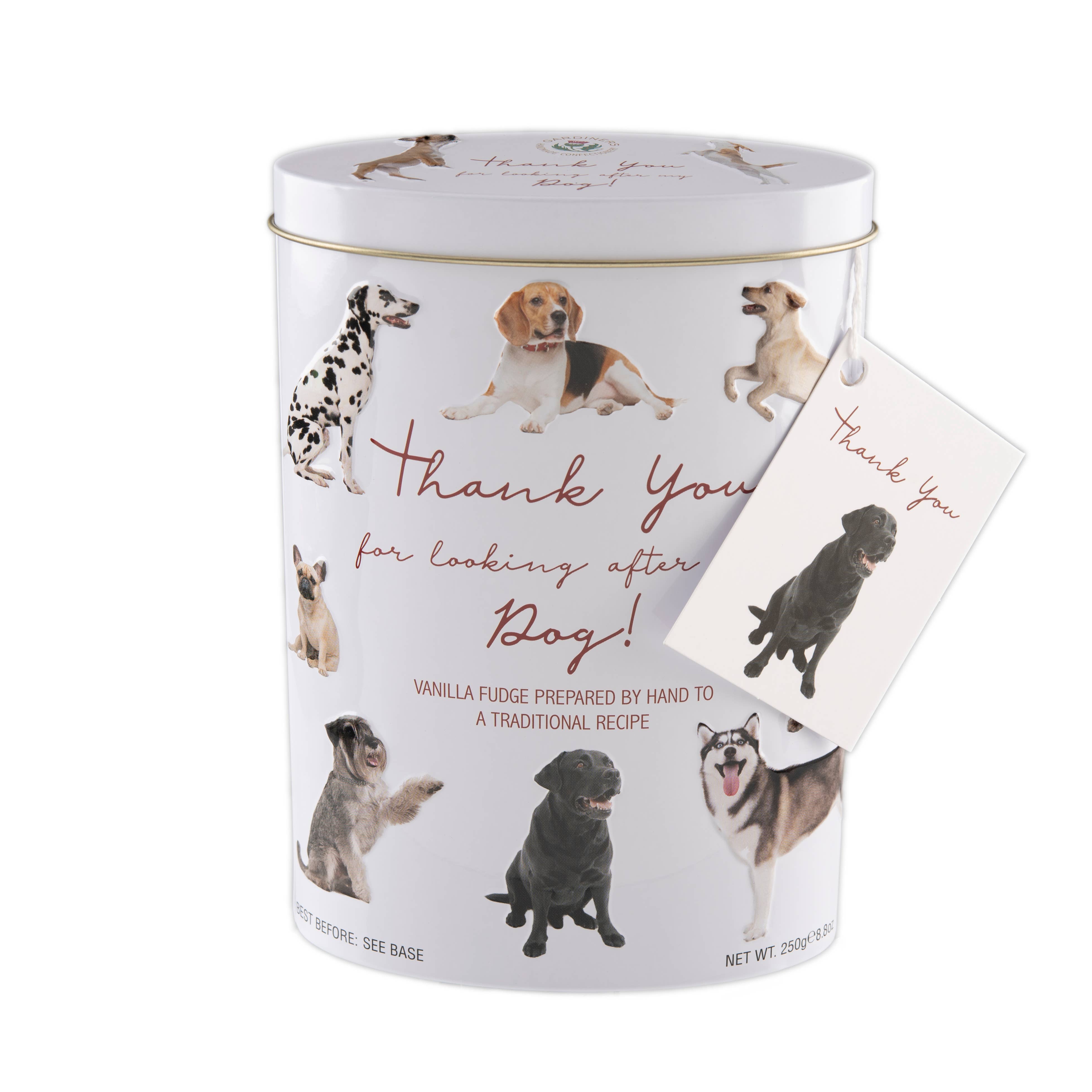 Gardiners Handmade Confectionery - Wholesale Fudge - Thank You Dogs Vanilla Fudge Gift Tin1