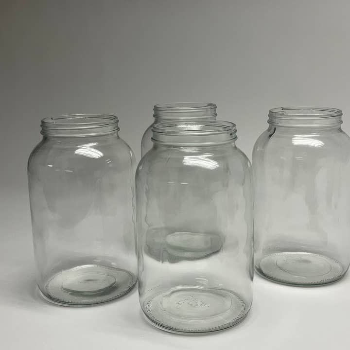 Bocal en verre à large ouverture de 1 gallon | Caisse de 4 pour la vente par Rustic Strength