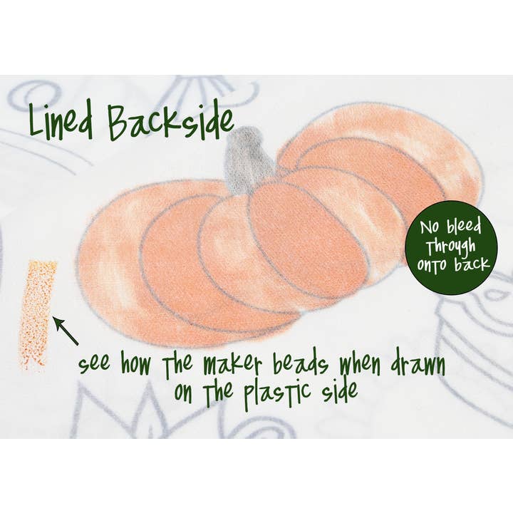 Artistic Chaos Ink - Wholesale Coloring Tablecloth - Kids & Baby - Thanksgiving Coloring Fabric Tablecloth - Wash and Reuse4