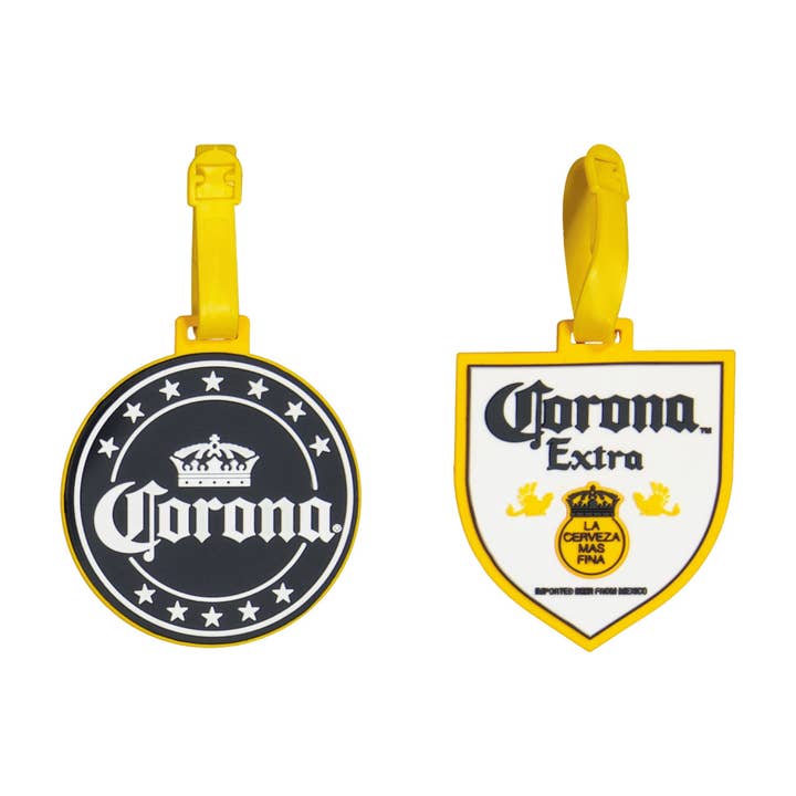 FUL Luggage (Concept One) - Wholesale Luggage Tag - Corona Logo Badge 2-Piece Luggage Tag Set