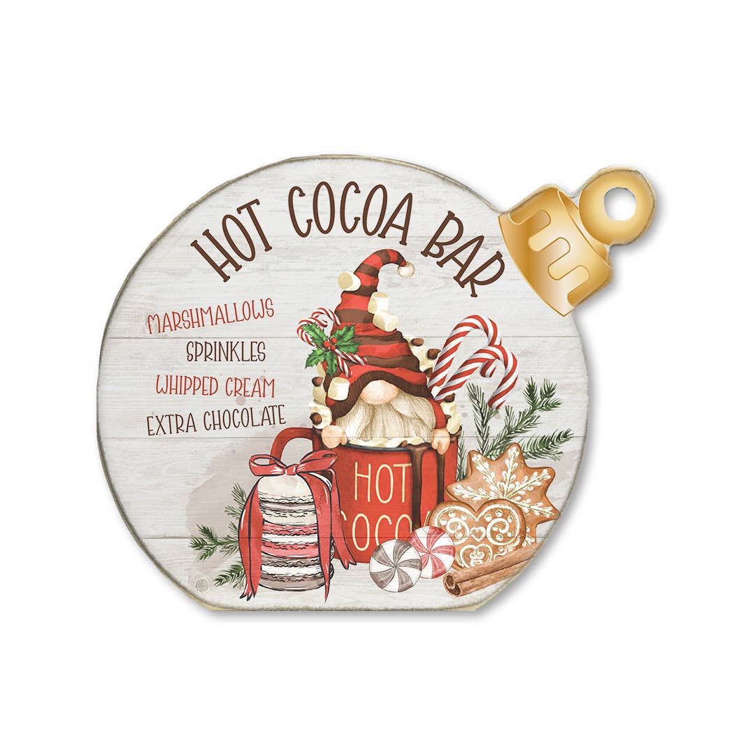 Jarmz Designs - Wholesale Decorative Tabletop Object - ORNAMENT DECORATIVE TABLETOP SITTER HOT COCOA BAR GNOME