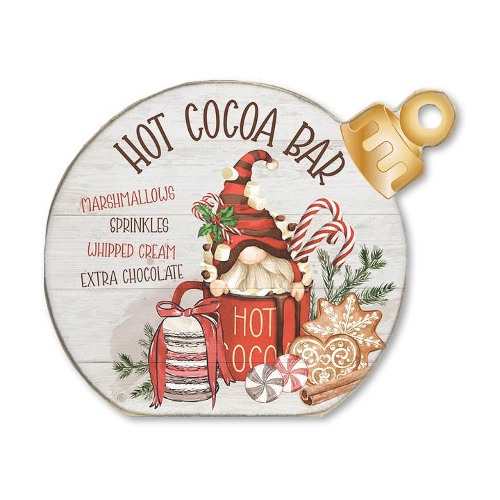 Jarmz Designs - Wholesale Decorative Tabletop Object - ORNAMENT DECORATIVE TABLETOP SITTER HOT COCOA BAR GNOME0