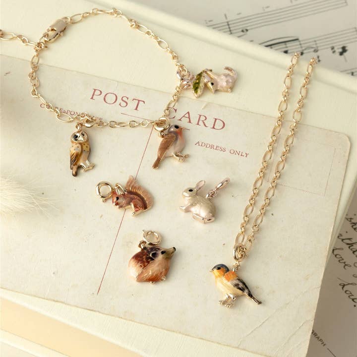 Fable England - Wholesale Individual Charm/Pendant - FABLE Enamel Robin Charm