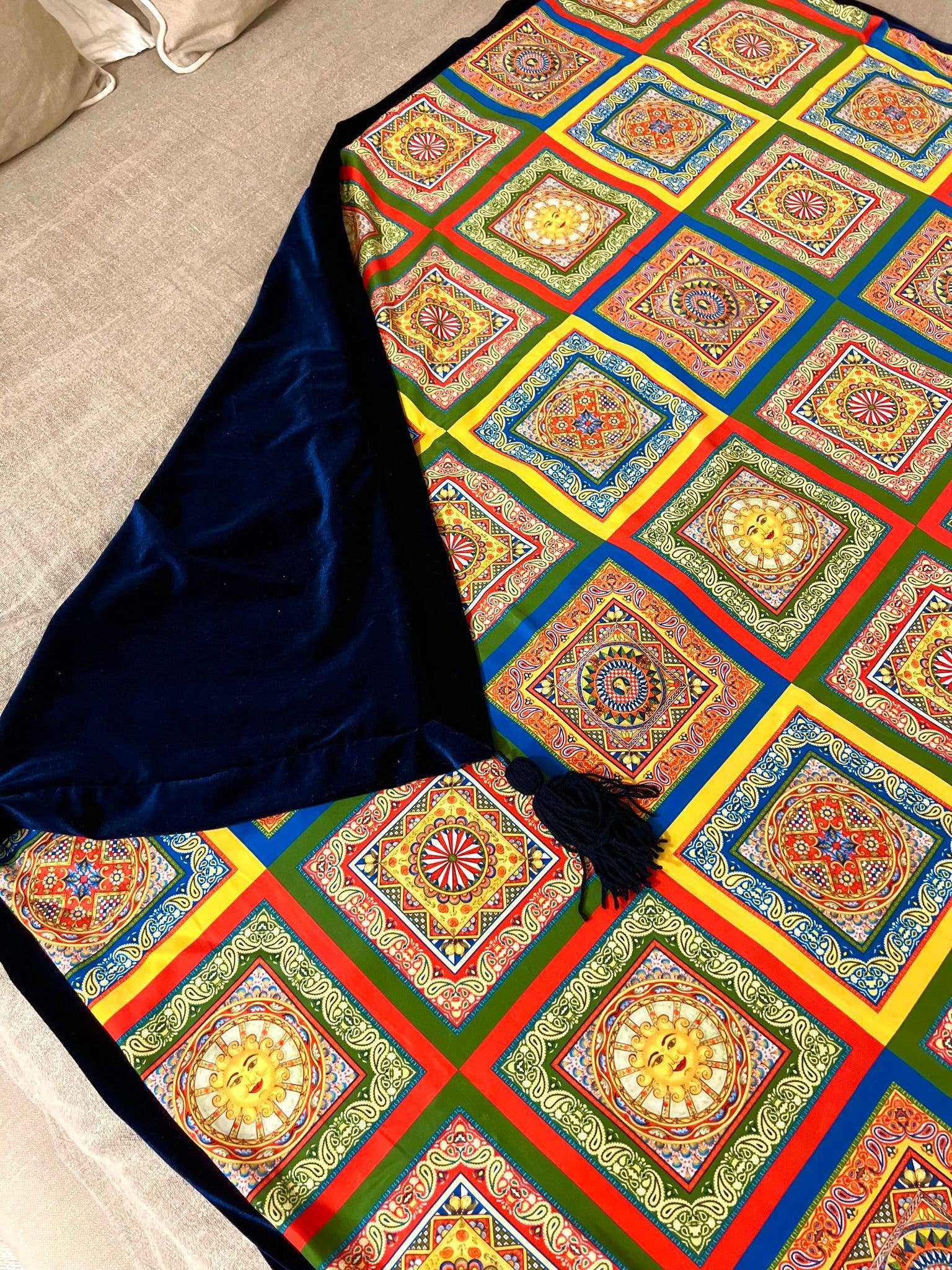 La Vie En Rose - C.I.D.A. s.r.l. - Wholesale Bedding Blanket - Multicolor Folk blanket - Home Design1